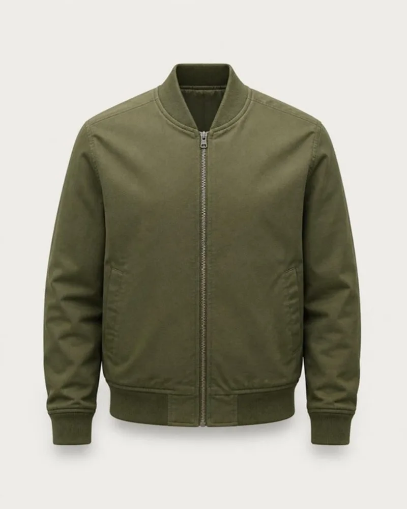 Campera Bomber verde oliva