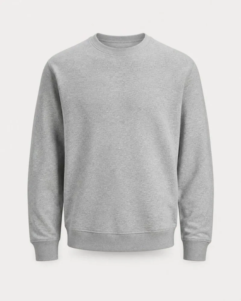 Buzo Cuello Redondo gris melange